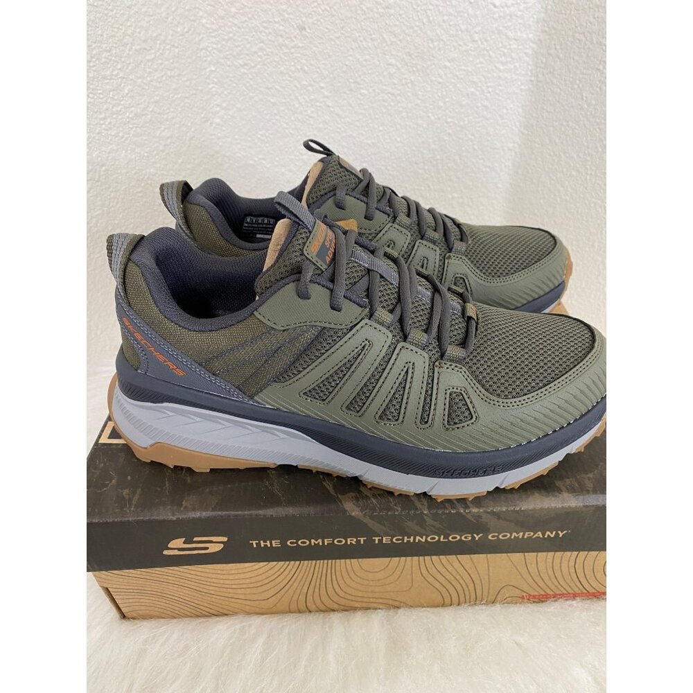 Skechers Mens Venture Seeker Green Outdoors Hiking Grip Shoes - Picture 7 of 12